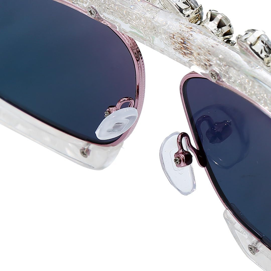 Handmade Large Diamond Set Personalized Cat Eye Sunglasses Fashion Trendy Decorative Mirrors Camera Glasses image 5