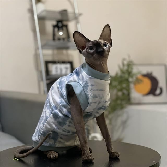 ZHIHAN Sphinx Cat Clothes Hairless Cat Devon Summer Thin Camisole Camiseta sin Mangas Cómoda Resistente…