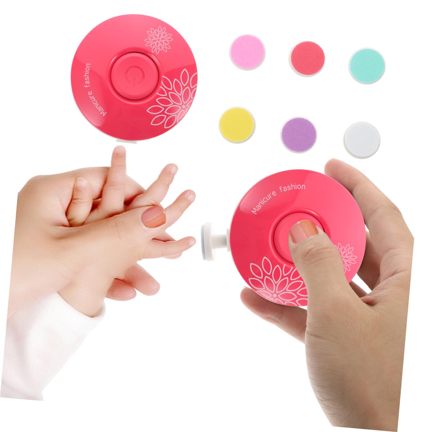 UPKOCH 3piezas Cortauñas Eléctrico Para Bebés Cabezas De Molienda y Baterías Recortador De Uñas Portátil y Silencioso Para Manicura y Pedicura Infantil