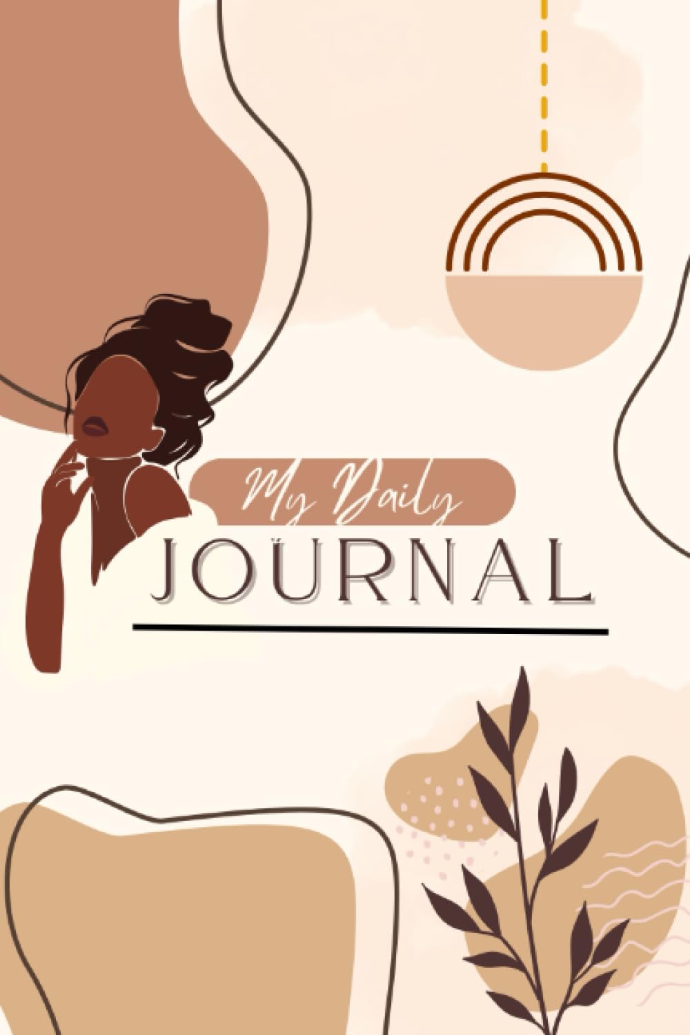 Brown and tan design 6x9 daily journal