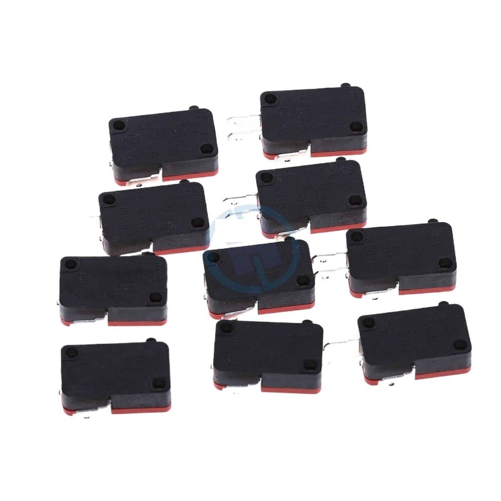 BKGWCSOR 10Pcs 15A 250VAC V-15-1C25 Push Button SPDT 1NO 1NC Switch Switches