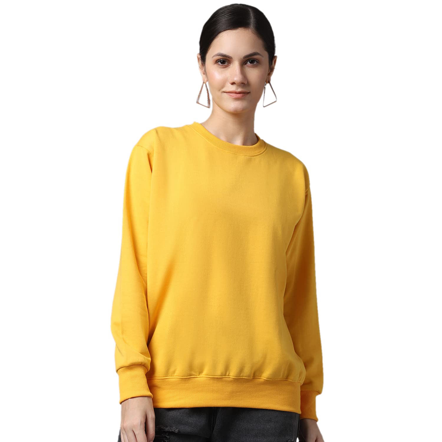 Fleece Round Neck Sweatshirt for Women-SW_RRN