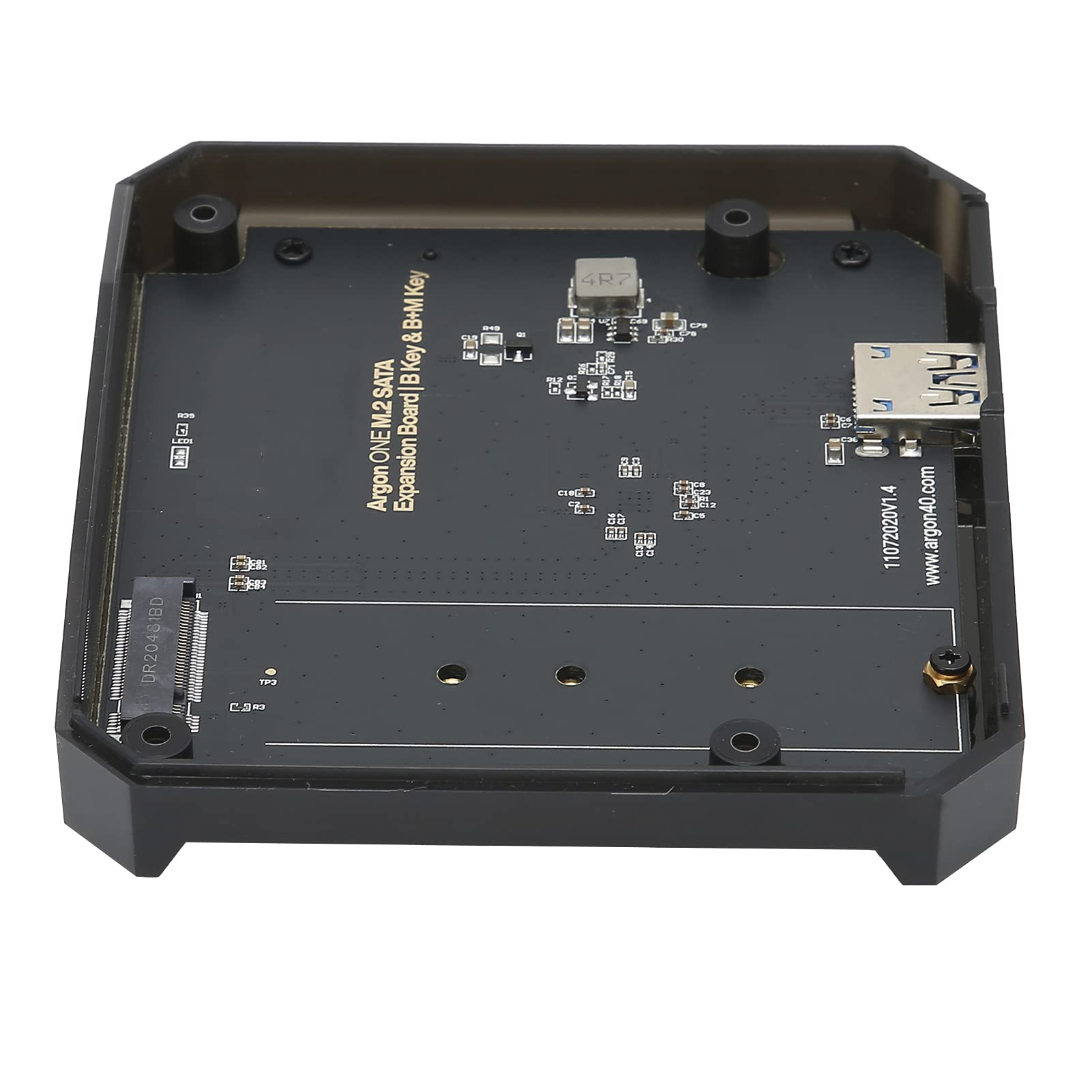 Cryfokt Caja de Placa de Expansión 4B M.2, Adaptador USB3.0 a SSD, Solución de Almacenamiento de Alta Velocidad para Entusiastas de la Informática ABS + PCB