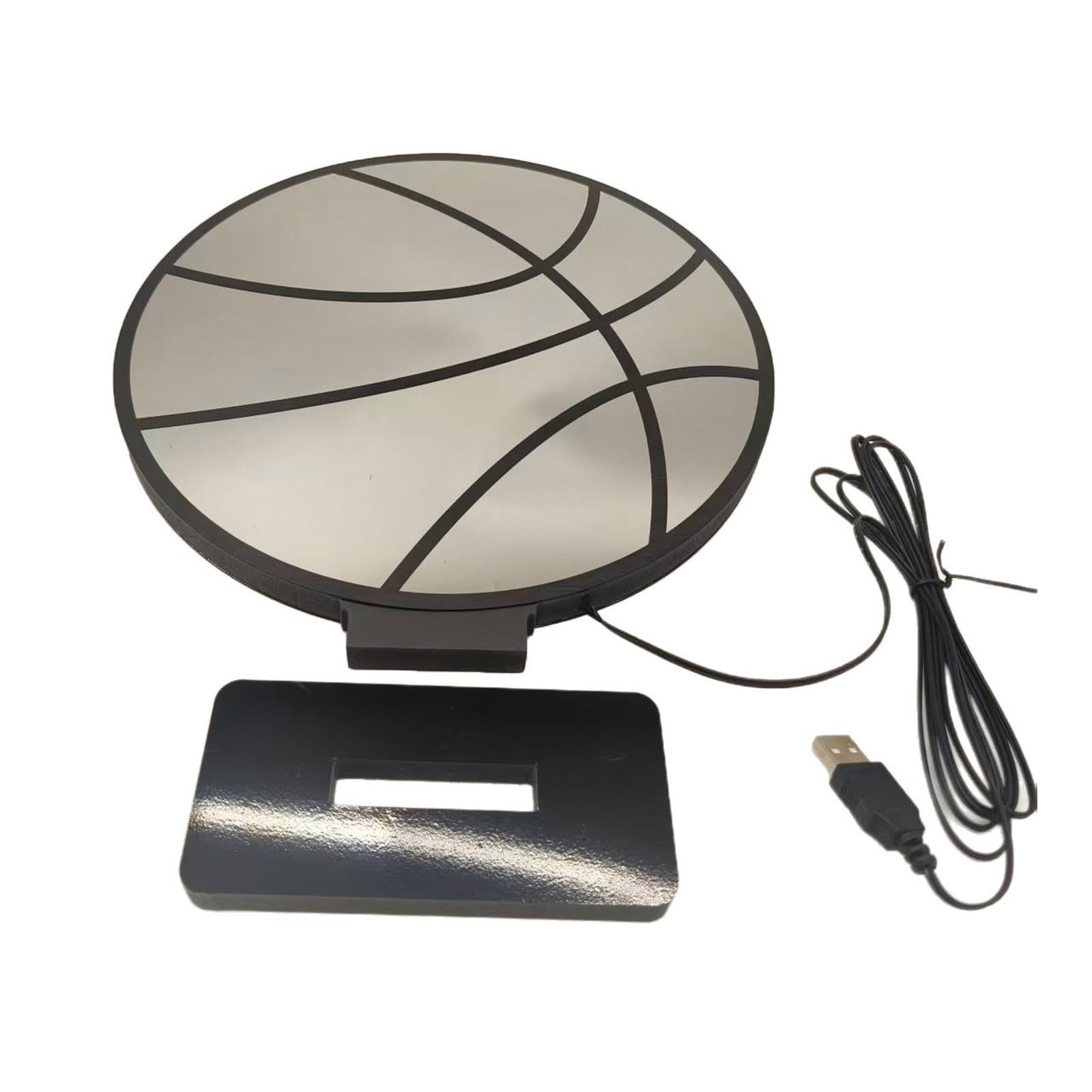 Buxuaaaa Infinitely Mirroring LED Light Signs Creative Basketball Shape LED Tunnel Lamp for Festive Home Decoration Lighting Infinitely Lights