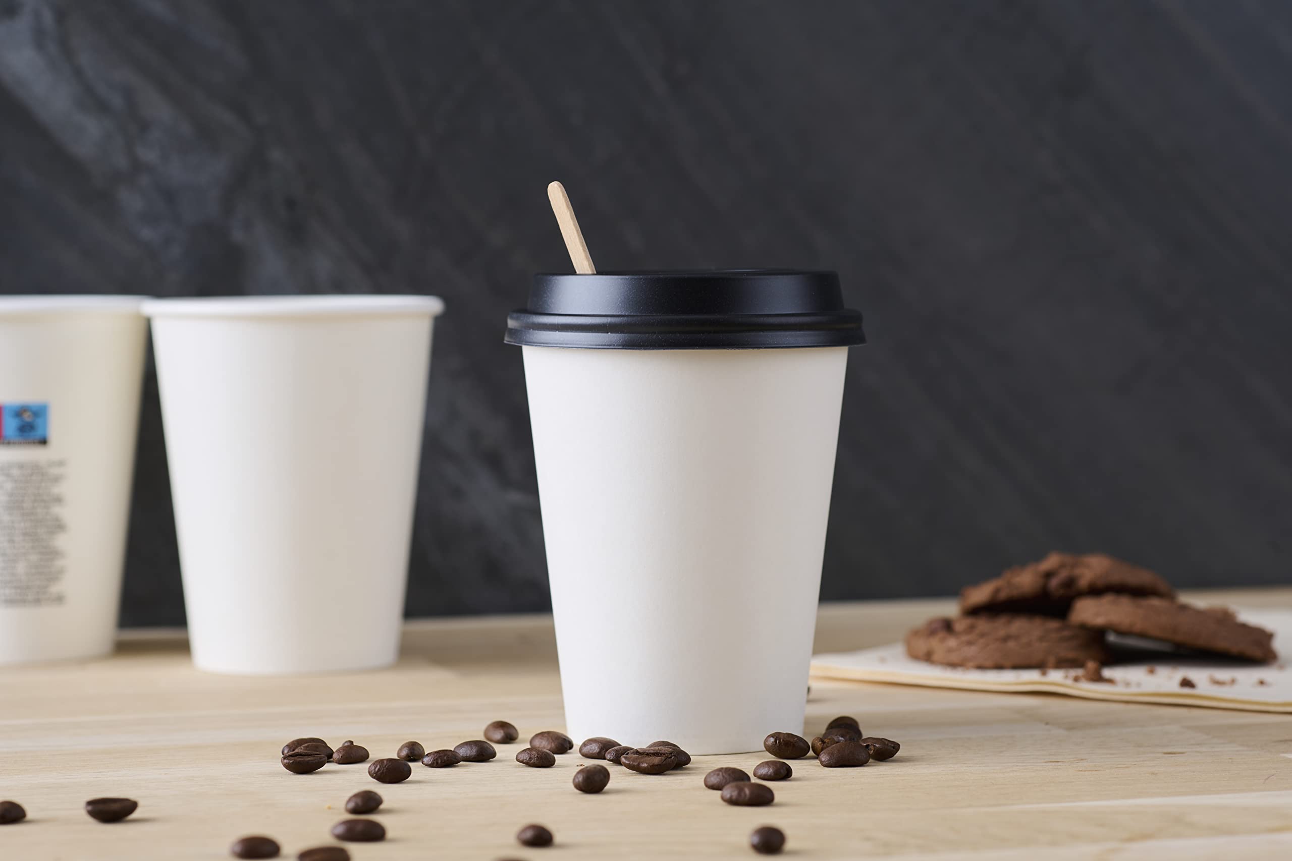 ABENA Gastro-Line Sip Through Lid Ideal For Disposable Coffee Cups and Plastic Cups for Tea Soup & Other Hot Beverages - Image 3