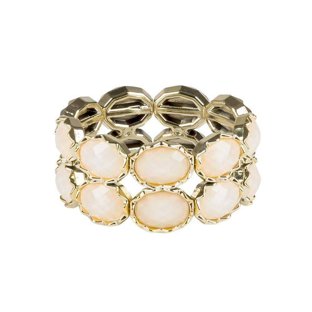 Boland 64507  Bracelet with Gemstones, 1 Piece, One Size, Gold, Rose, Fashion Jewellery, Bracelet, Accessory, Costume, Fancy Dress, Outfit, Carnival, Theme Party