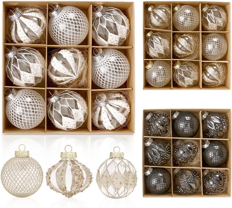 Christmas Balls, 18Pcs 8cm Christmas Balls