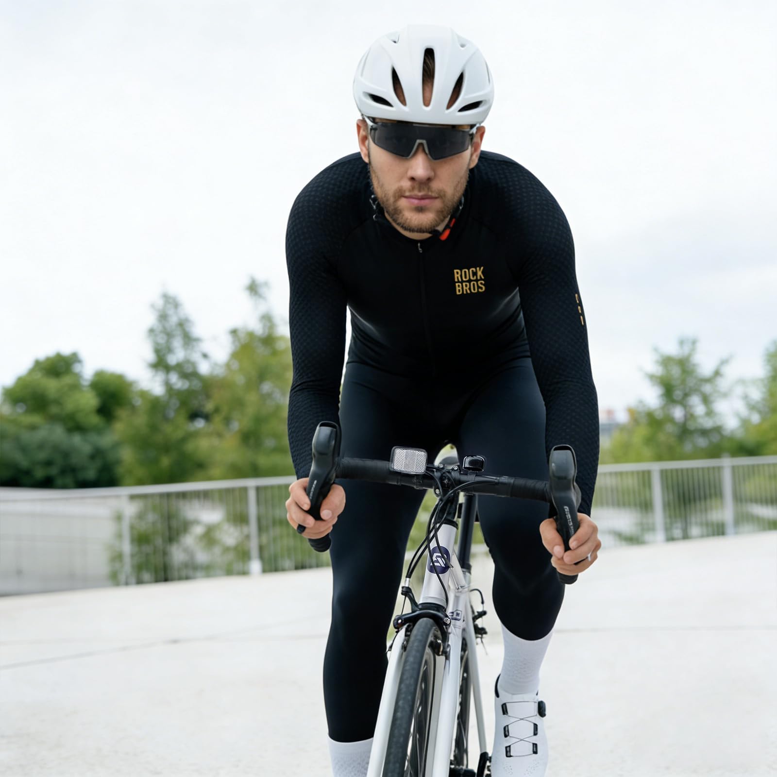ROCKBROS AERIX Rennrad 700C mit Aluminiumrahmen, 2×8-Gang S-Ride R400 Schaltung & Hi-Ten Stahlgabel Fahrrad, Endurance Geometrie Leichtes Straßenfahrrad für Herren & Damen, Alltag & Training