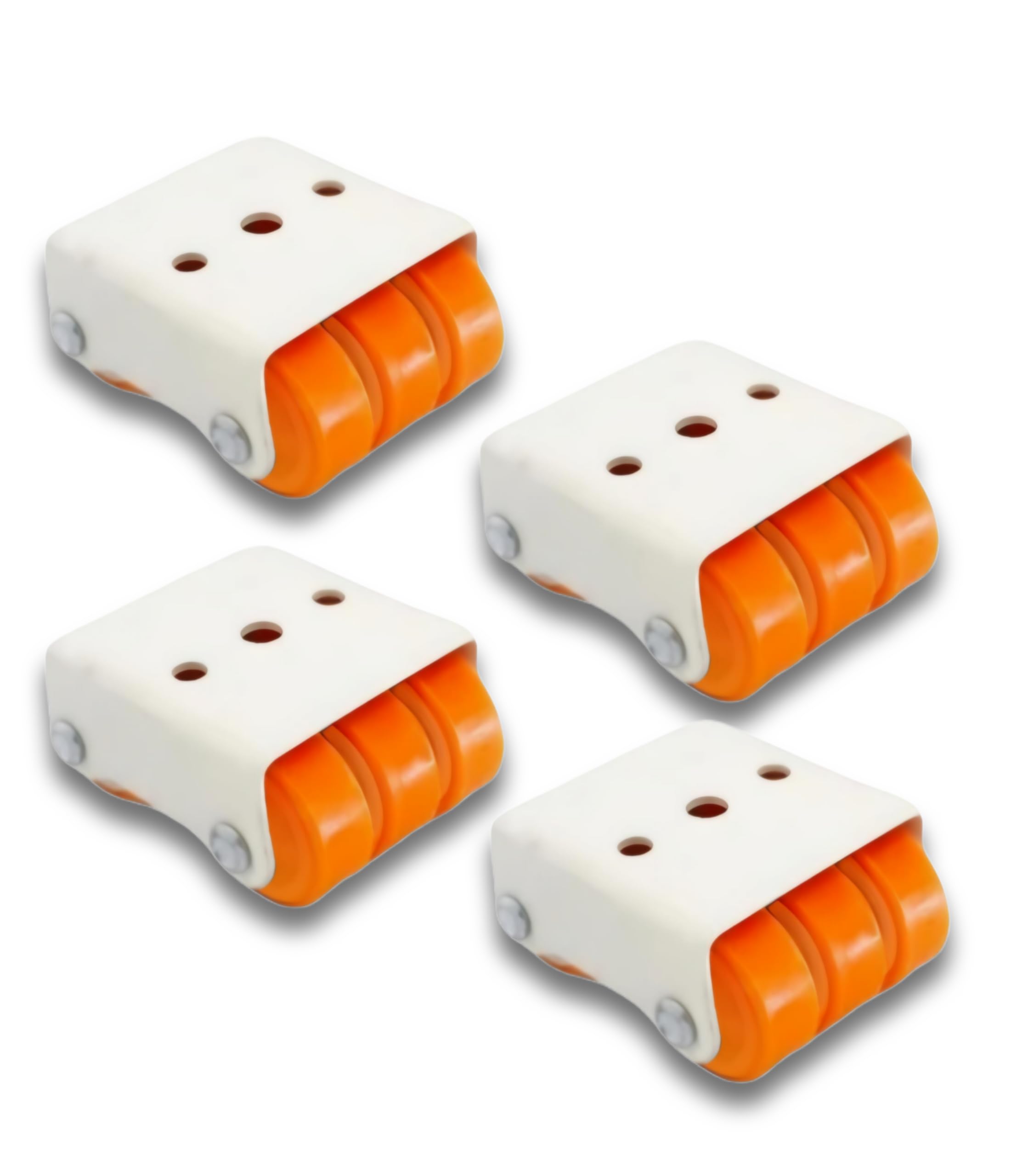 Caster Wheels for Furniture - Set of 4, Heavy Duty upto 500-600Kg, Bed Castor Wheels for Furniture, Counter with Poly carbonate Wheels and Top Plate Rotating 360 Degree