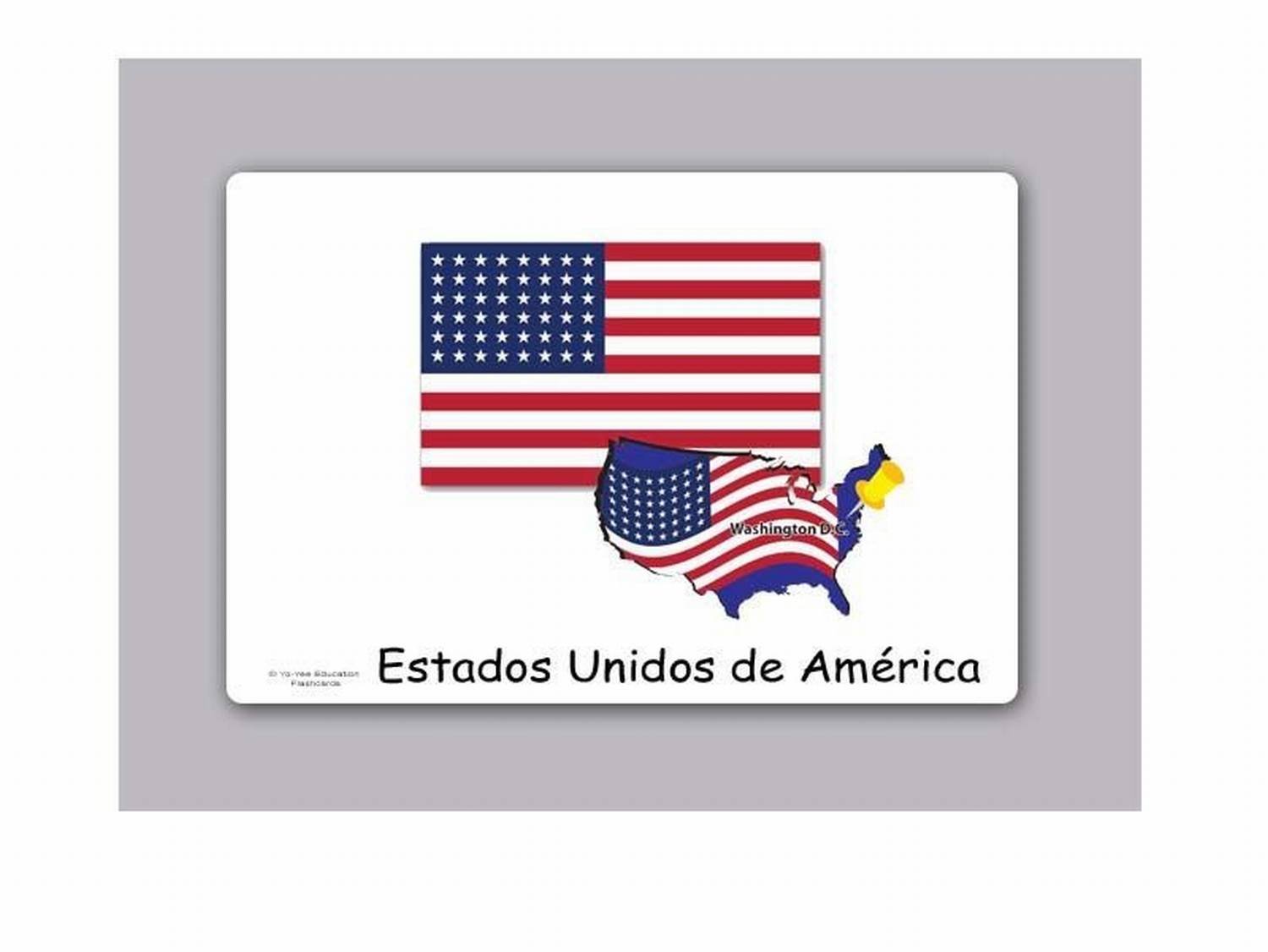 Grandes Cartes Images en Espagnol - Pays et Drapeaux - pour l’enseignement des Langues et l’Encouragement linguistique dans Les garderies, Les Jardins d’Enfants et Les écoles