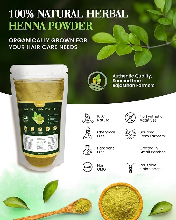 Polvo de Hena Orgánica para Cabello 200g miniatura 2