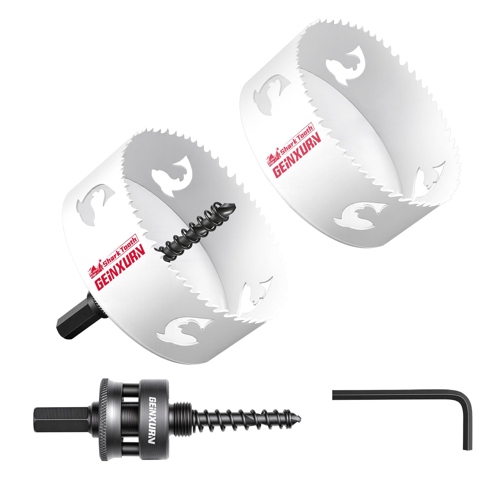 Geinxurn 2-1/2 in(64mm) Hole Saw Set, HSS Bi-Metal Hole Cutt -21