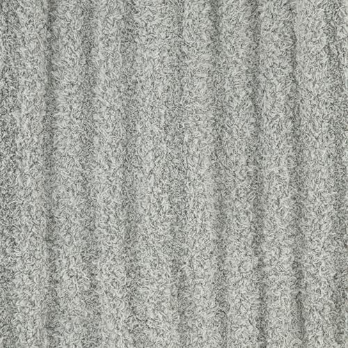 Spyder Womens Fuzzy Knit Ribbed Cuff Beanie, Pewter Heather, One Size - 1
