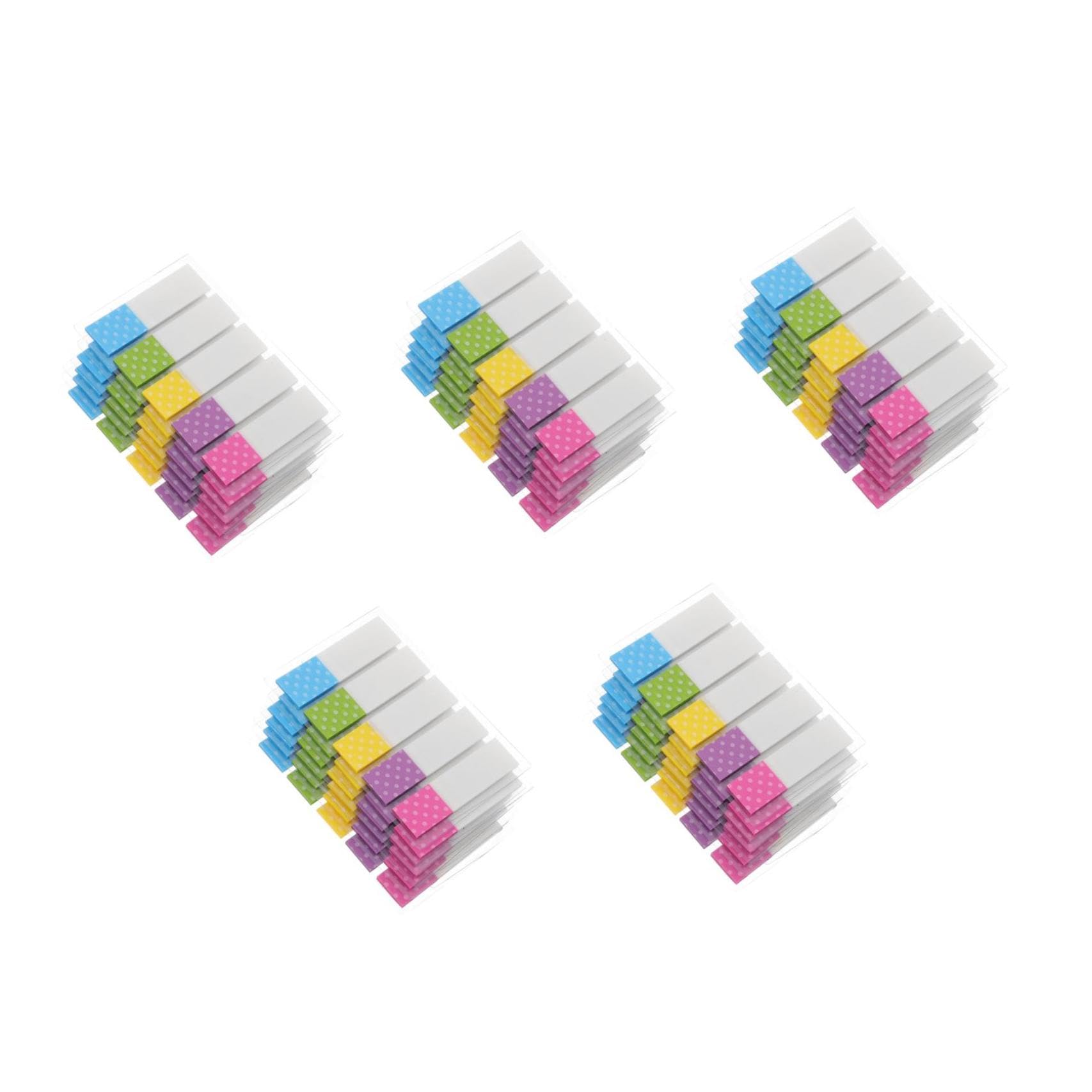 HOMSFOU 5 Sätze Index-label Farbige Etiketten Für Seitenmarkierungen Klebestreifen Notizen Klebrige Seiten-tags Klebrige Lesezeichen-tabs Das Haustier 6 Packungen * 5