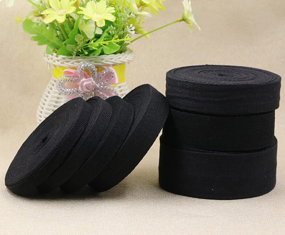 Abbaoww 1/2 Inch Cotton Twill Tape - 55 Yards Herringbone Ribbon For Sewing & Crafts - View #7