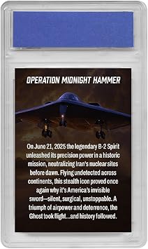 Proud Patriots - Operation Midnight Hammer Trading Card - Perfect Political Gift for Military Supporters and Patriotic Americans | The #1 Military Gifts