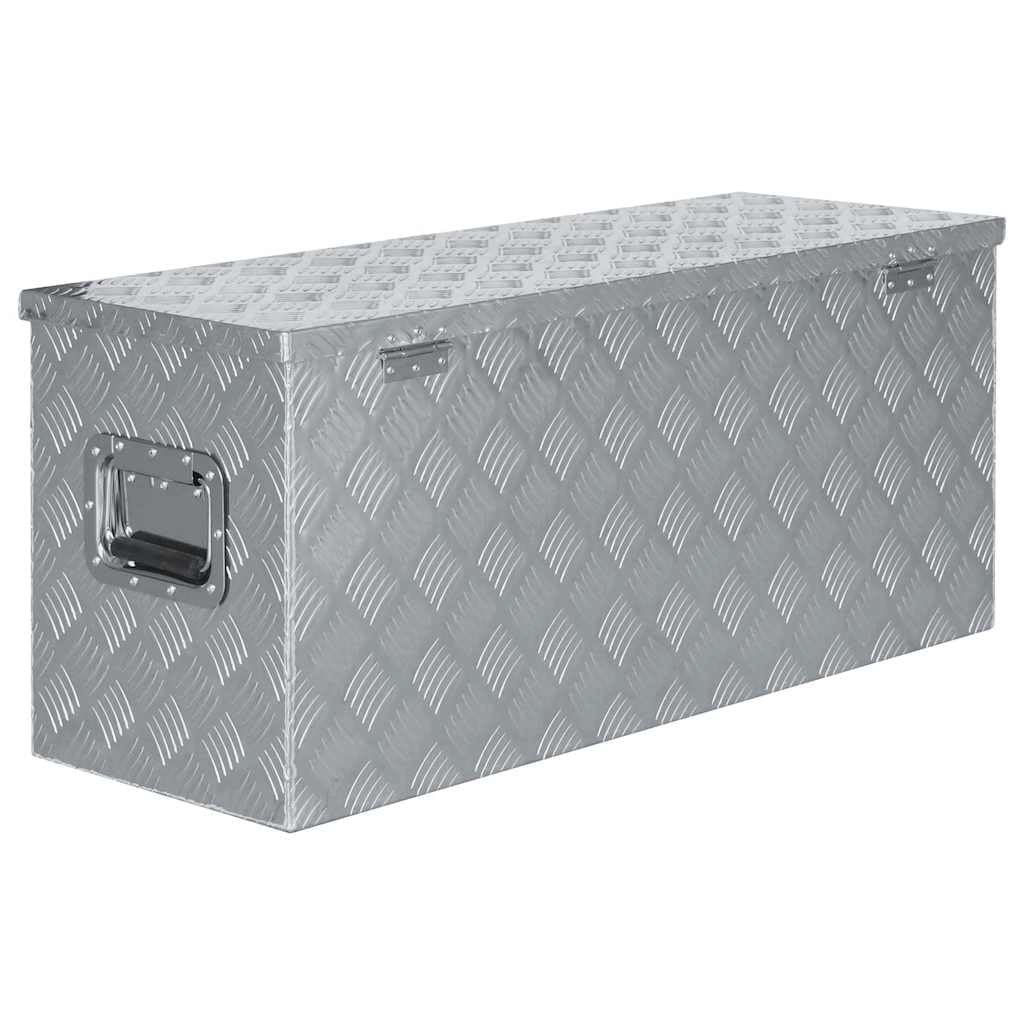 Genérico Caja de Aluminio Plateado 90,5x35x40 cm,Bricolaje,Accesorios de Bricolaje,Organización y Almacenamiento de Herramientas,Cajas de herramientas-142940