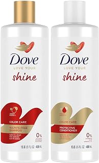 Dove Sulfate-Free Shampoo and Conditioner, Color Care – Omega-3-Infused Hair Care Products, Color Protecting for 40 Washes, 13.5 Oz Ea