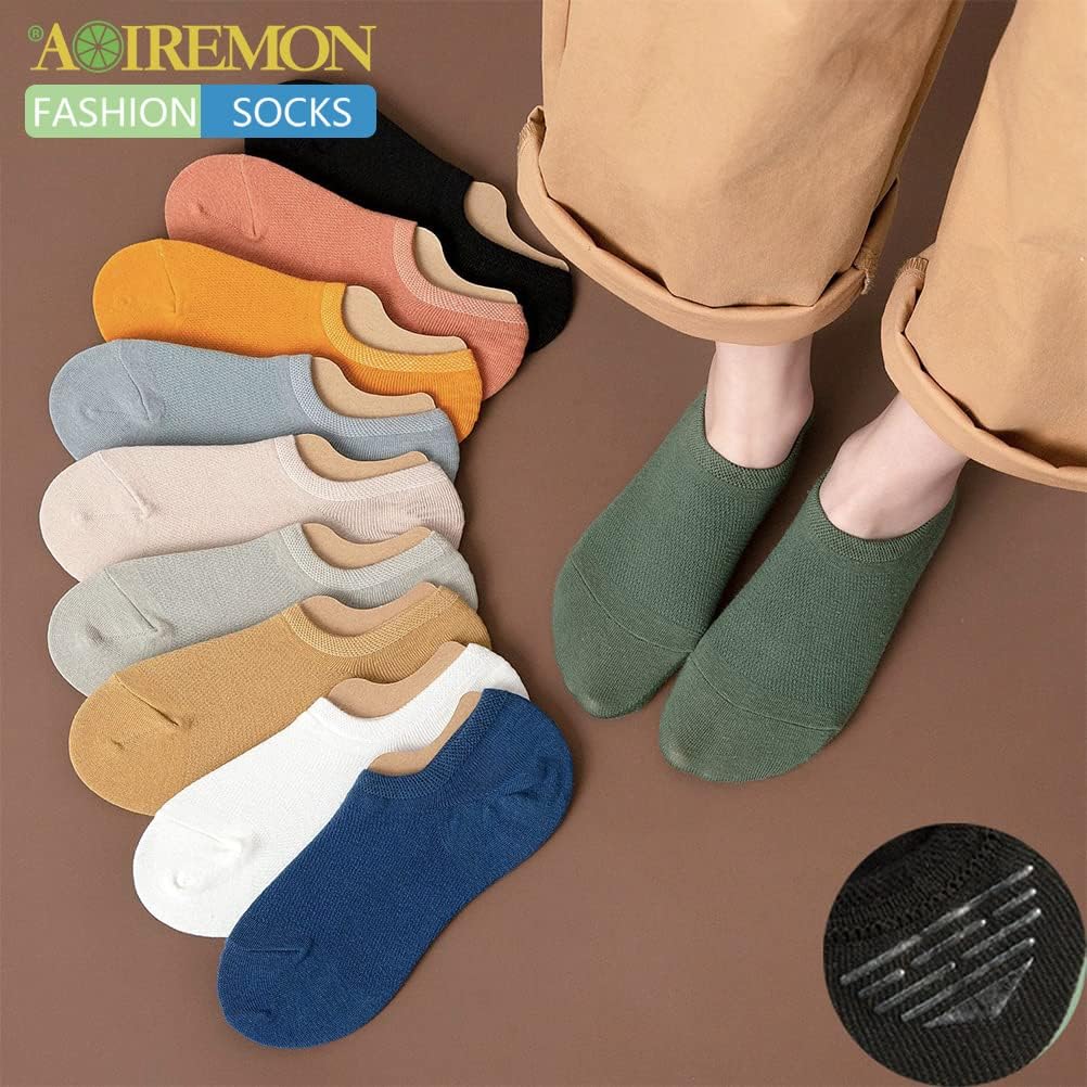 AOIREMON No Show Athletic Socks 5-10 Pairs Hiking Running Ankle Socks For Women Cushion Low Cut Socks - Image 3