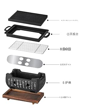 Amazon | colortree 焼き鳥台 和風 バーベキューグリル 木炭