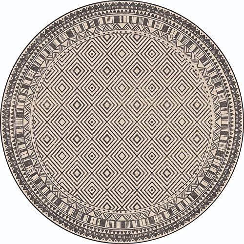 Tapis de sol rond 100 cm Smuq Stockholm tapis entrée moderne