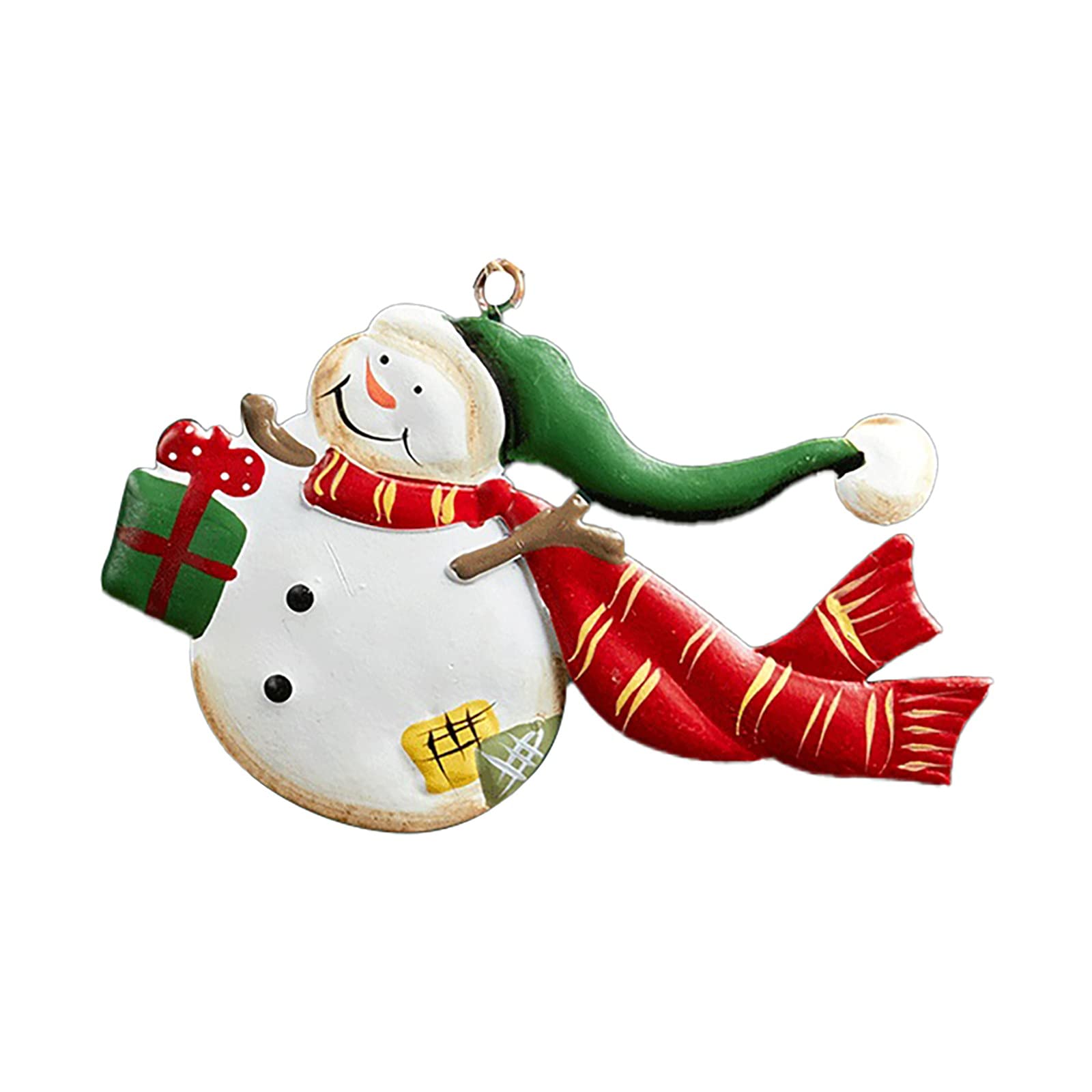 Christmas Hang Ornaments,Iron Christmas Cute Doll Snowman Reindeer Santa Claus Hanging Decoration Gift Product Personalized Family, Party,Car,Home,Office Christmas Decoration