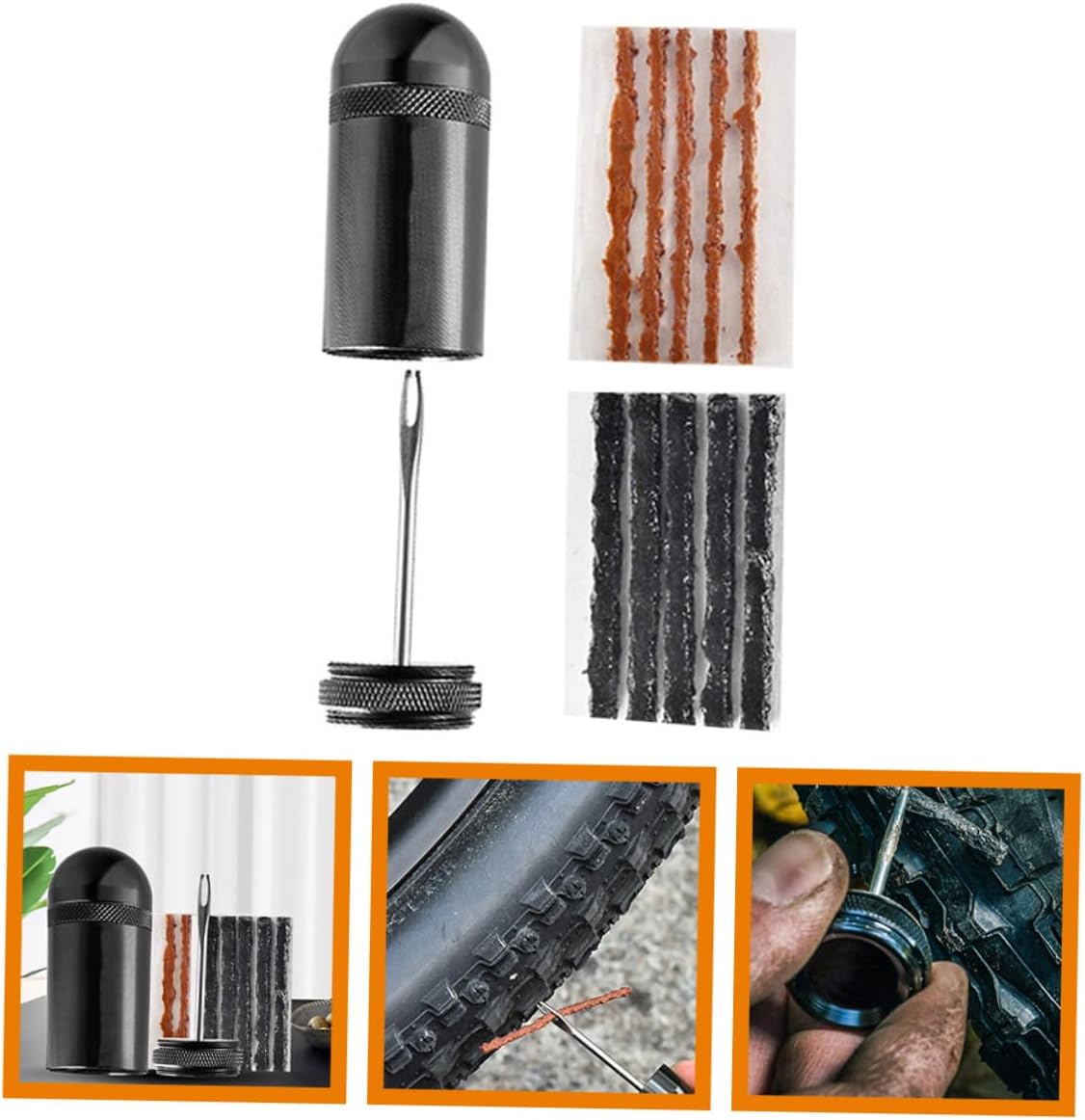 POPETPOP Bike Tire Stainless Steel Tubeless Re Strip Stickers Fix