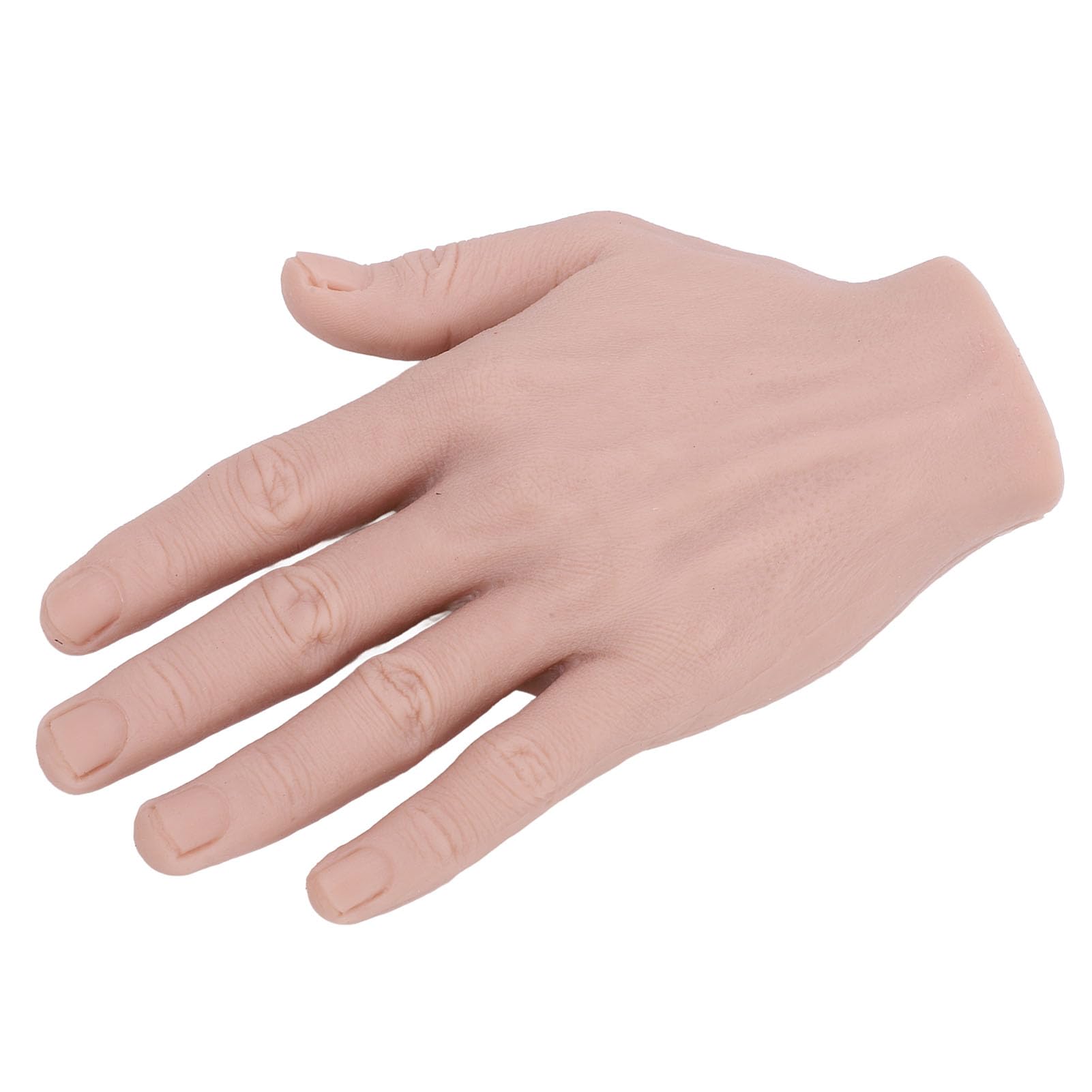 Modello a Mano in Silicone, Silicone Pieghevole -Mano Morbido Portatile, Realistico Riutilizzabile per Oggetti di Scena (Mano sinistra)
