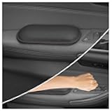 2PCS Car Door Armrest Pads,Soft Leather+Memory Foam Car Knee Pads for Arm Support&Protect Elbow and Knee,Universal Car Elbow Pads Car Accessories Interior for Most Vehicles (Black)
