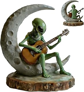 エイリアンフィギュアの置物 - デスクトップ 用 手 彫り フィギュア 置物 | エイリアン トイズ デコレーション | 家族 友人 学生 大人 男性 女性 自宅 室内 オフィス 書斎 誕生日用