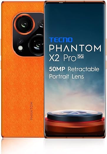 TECNO Phantom X2 Pro 5G Mars Orange (12GB RAM,256GB Storage) | World’s 1st Retractable 50MP Portrait Lens | World’s 1st 4nm Dimensity 9000 5G…