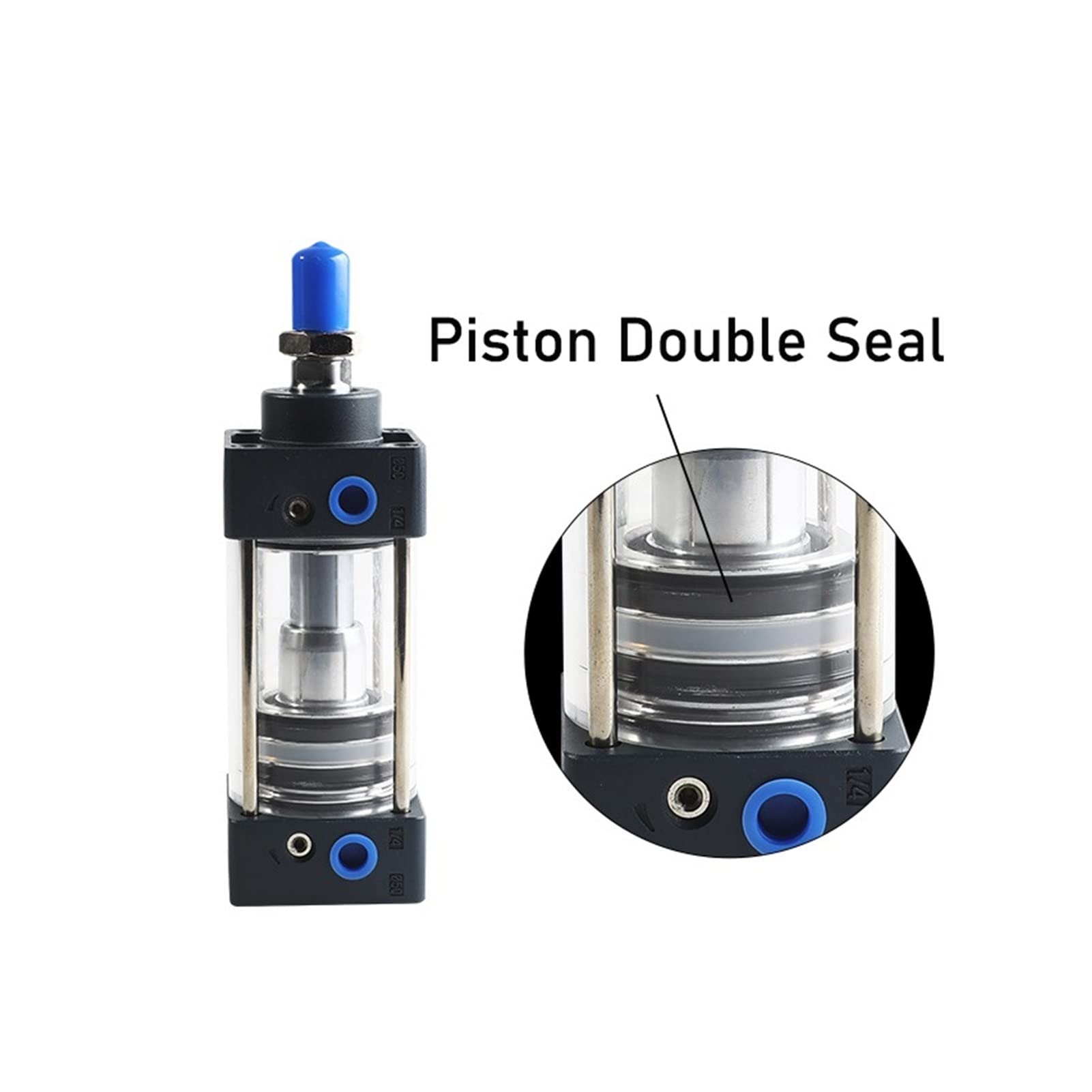Pneumatikzylinder Luftpneumatik. SU80 / 100/125 Typ Hub 25-1000mm Spurstange eingebaut ohne magnetische pneumatische Zylinder(Stroke 600mm,SU100 (Bore 100mm))