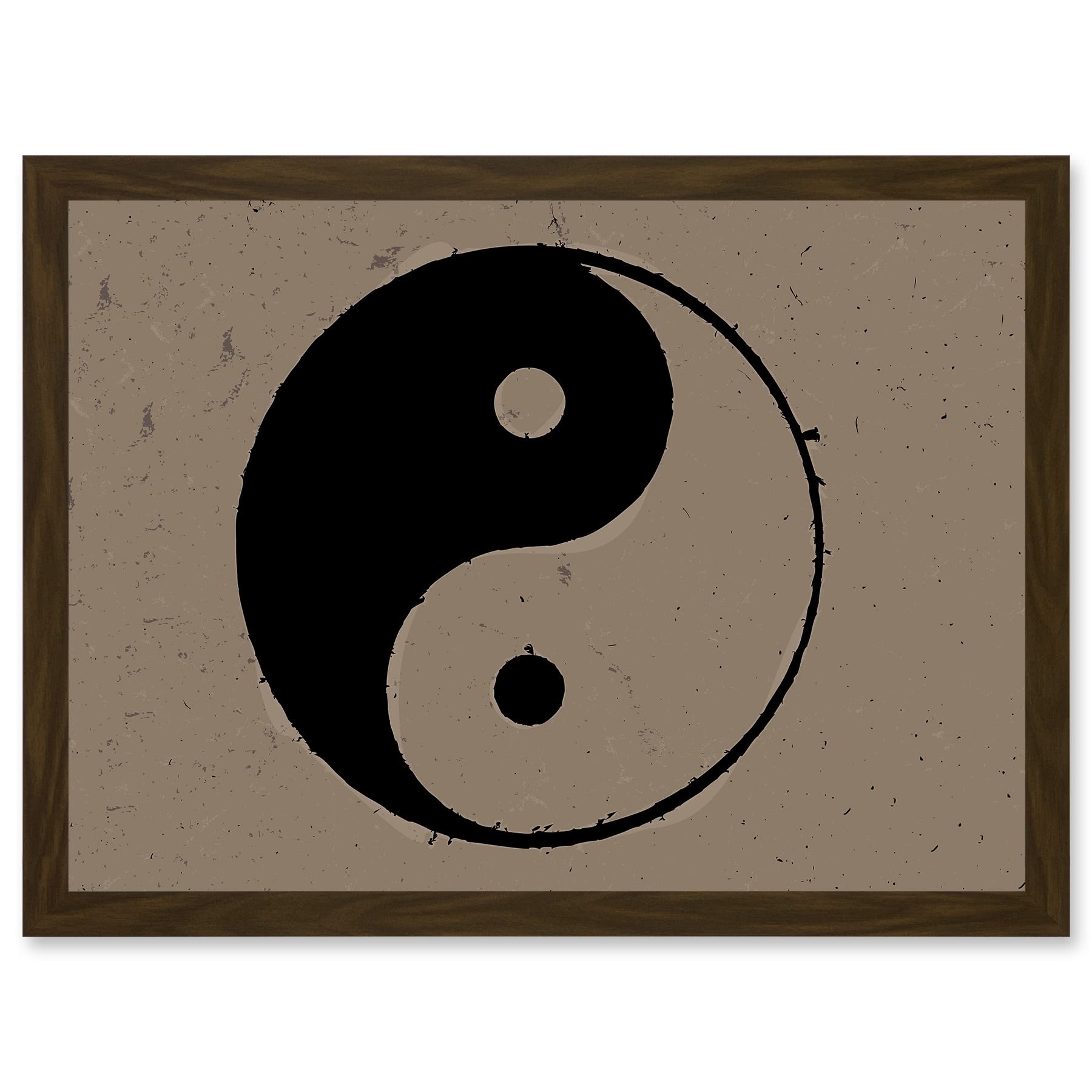 Artery8 Taoist Philosophy Yin Yang Black White A4 Artwork Framed Wall Art Print