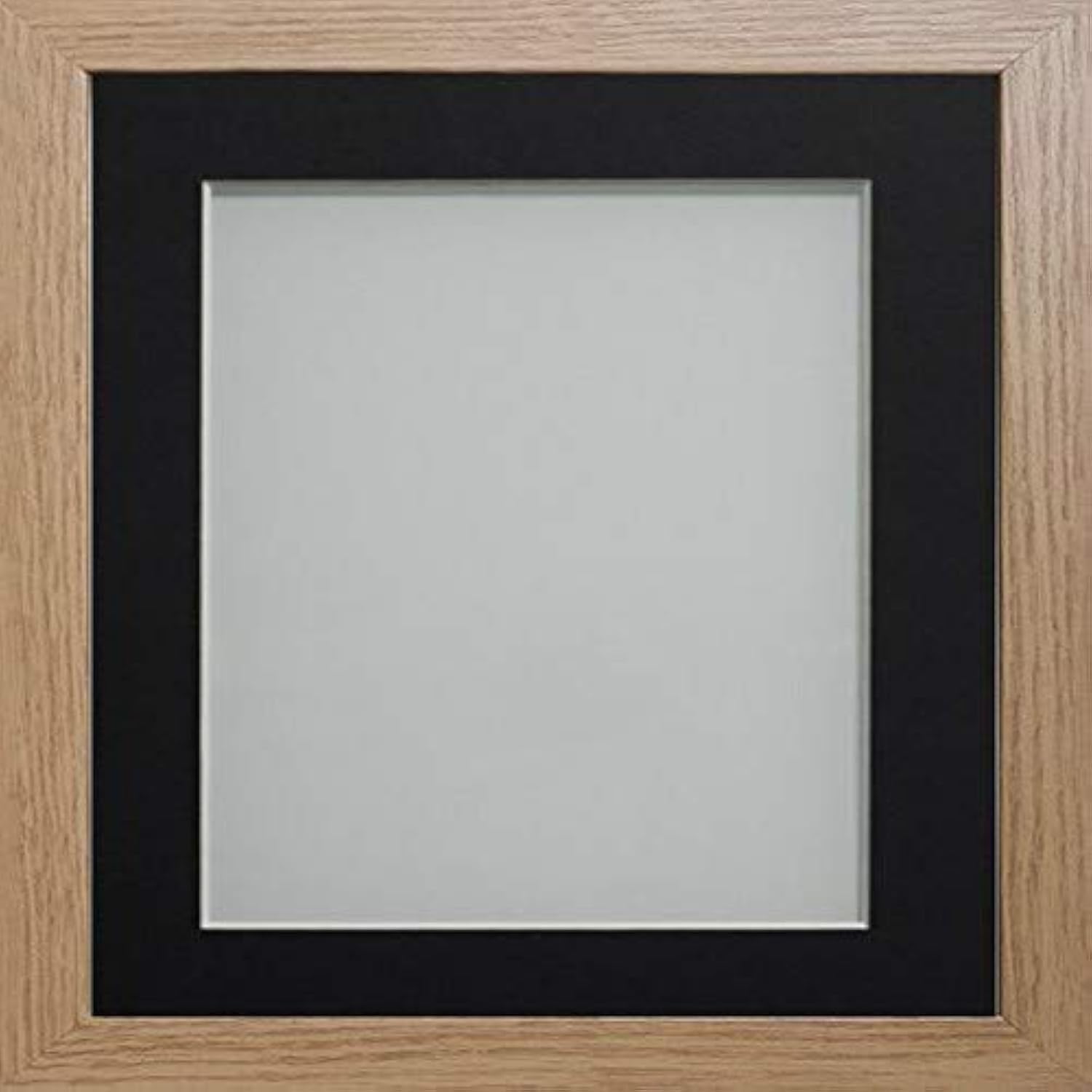 Frame Company Allington Range Beech Picture Photo Frame with Black Mount Mount, 12x10 for pic size 10x8' * Choice of Sizes* Fitted with Glass