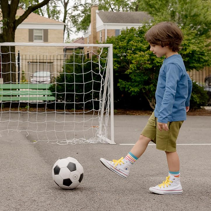 Mightly Girls' & Boys Knee Shorts - 100% Organic Cotton, Colorful & Basic Knee Shorts with Side Pockets, Toddlers & Kids2