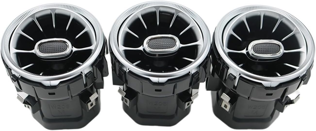 64 Colors W205 LED Car A/C Nozzle Vents Compatible for Stinger Ambient light Turbinee Shape Air Outlet of Automobile Air Conditioner(FRONT)(FRONT AND REAR)