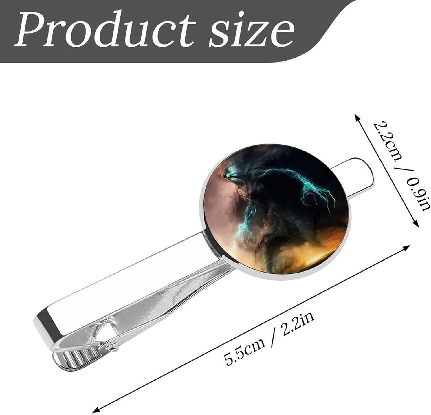 Storm Tornado Tie Clip Fashion Jewelry Necktie Pin for Wedding Busiess Office Accessories