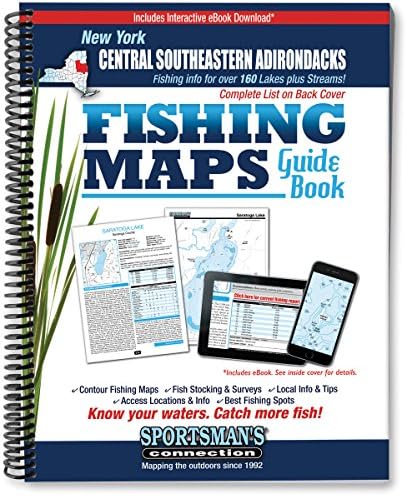 Central Southeastern Adirondacks New York Fishing Map Guide