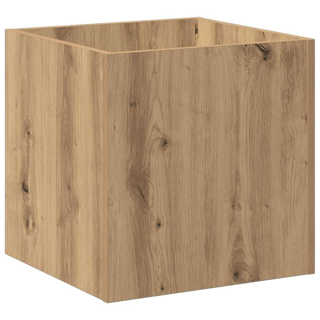 vidaXL Planter Box Artisan Oak 40x40x40 cm Engineered Wood, flower box, planter pot, indoor plant pot, flower pot, planter box, square planter box