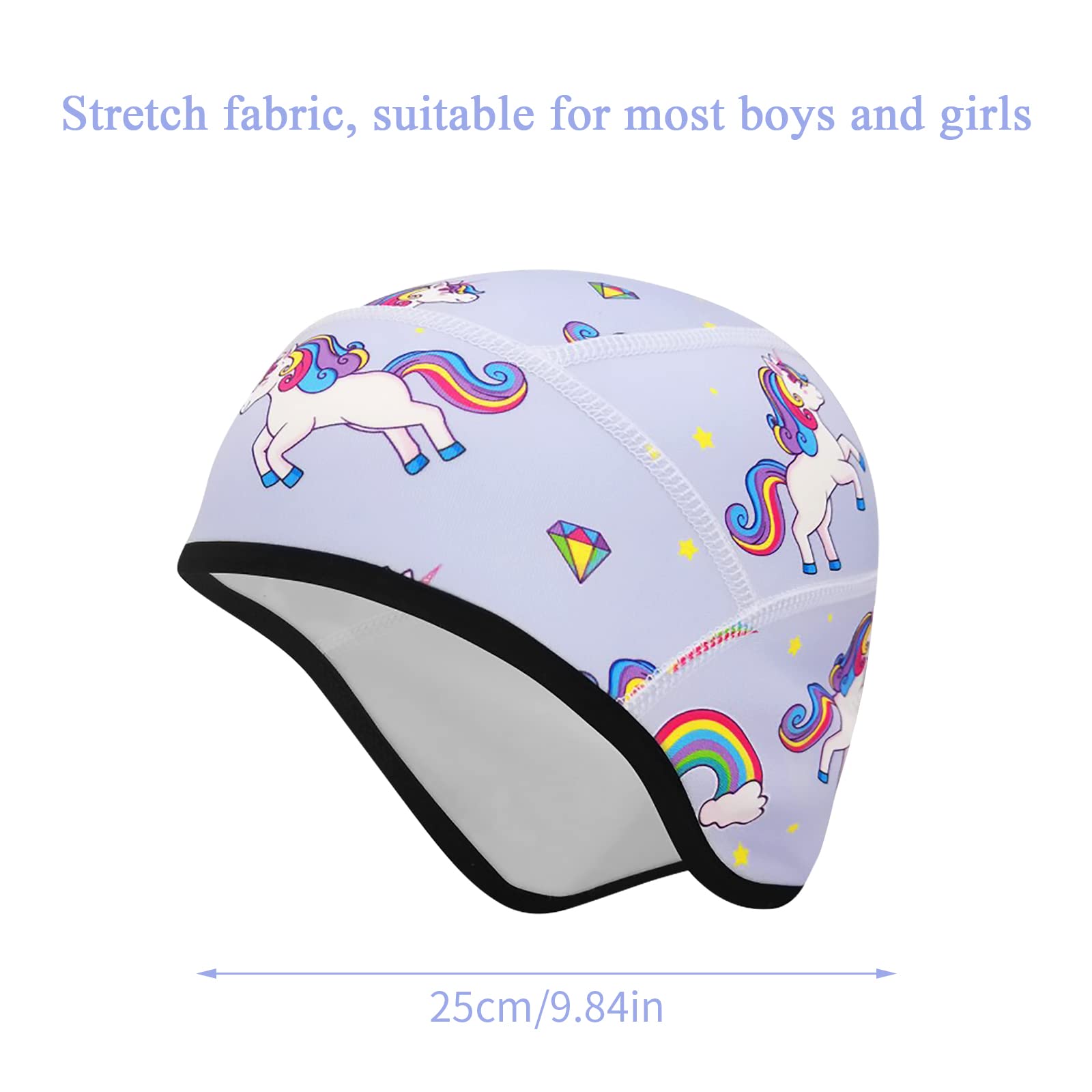 Amexo Czapka rowerowa dla dzieci, czapka pod kask zimowy, czapka zimowa na kask rowerowy, uniseks dziecięca czapka do biegania