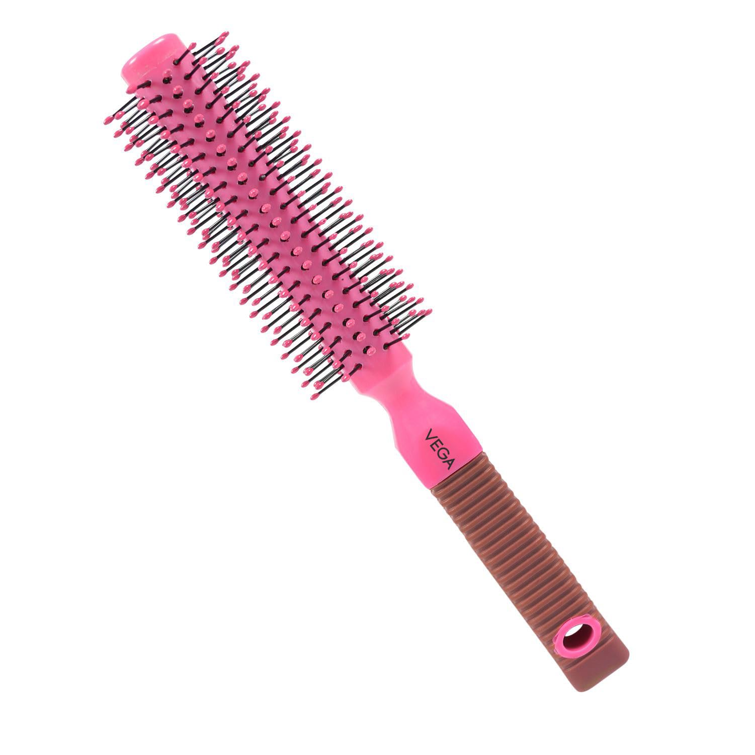 Vega Round Hair Brush (India's No.1* Hair Brush Brand) For Adding Curls, Volume & Waves In Hairs| Men and Women| All Hair Types (R1-RBB)
