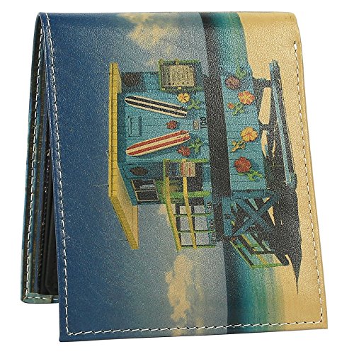 Mens Wallet - Bifold Trifold Artisan Leather Wallets for Men With 2 ID Windows - Durable Designs and Graphics