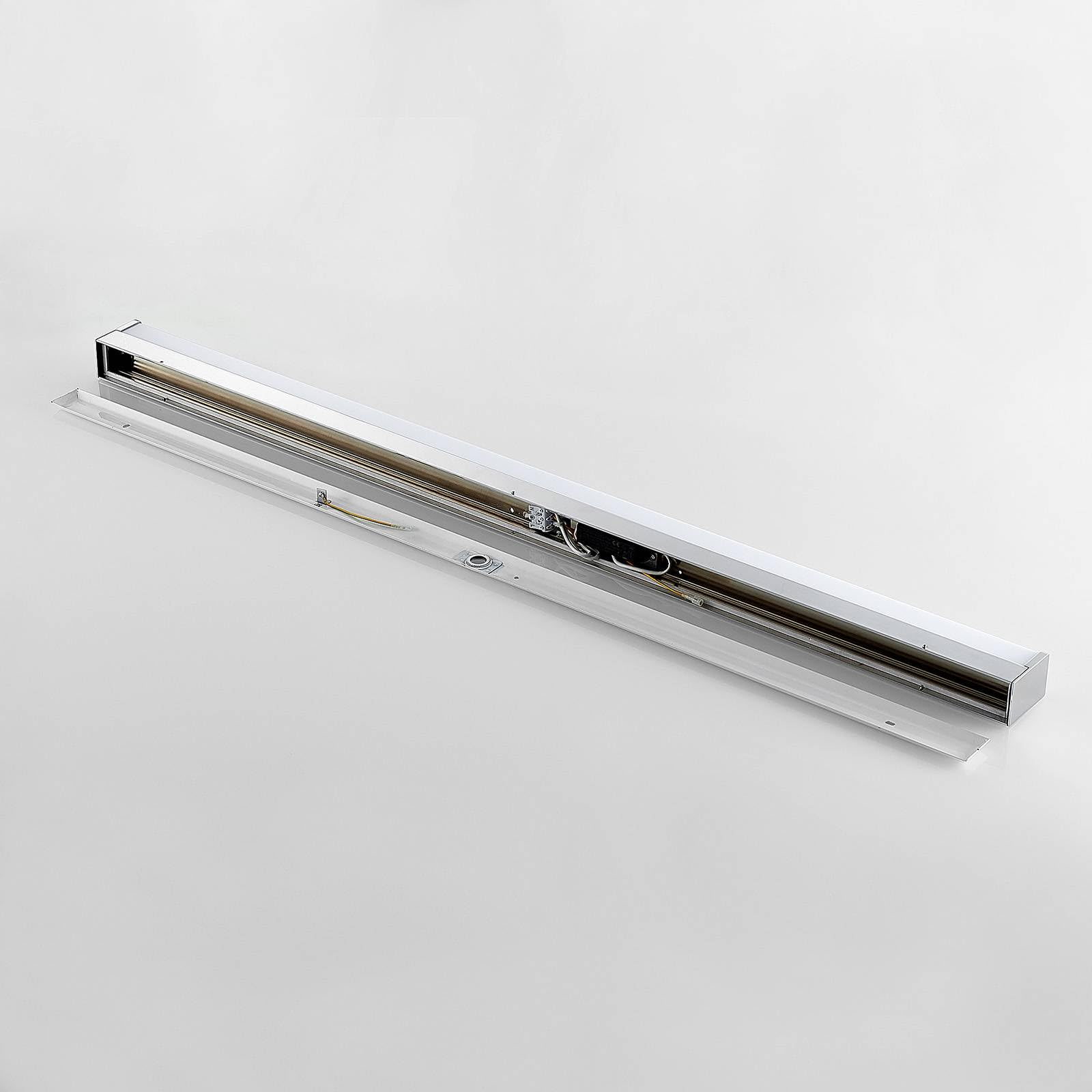 Lindby LED Wandleuchte, Wandlampe Bad Klea (spritzwassergeschützt (Modern) in Chrom aus Aluminium (1 flammig) - Wandleuchten Spiegelleuchte Badezimmer Wandbeleuchtung Badezimmerleuchte