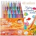 miikoul Jumbo Glitter Gel Pens, 48 Pack 1.0mm Fine Tip Large Capacity Colored Drawing Pens Sparkly Metallic Shimmer Paint Pen Water-Based Ink for Adults Coloring DIY Craft Making Dooding Scrapbooking