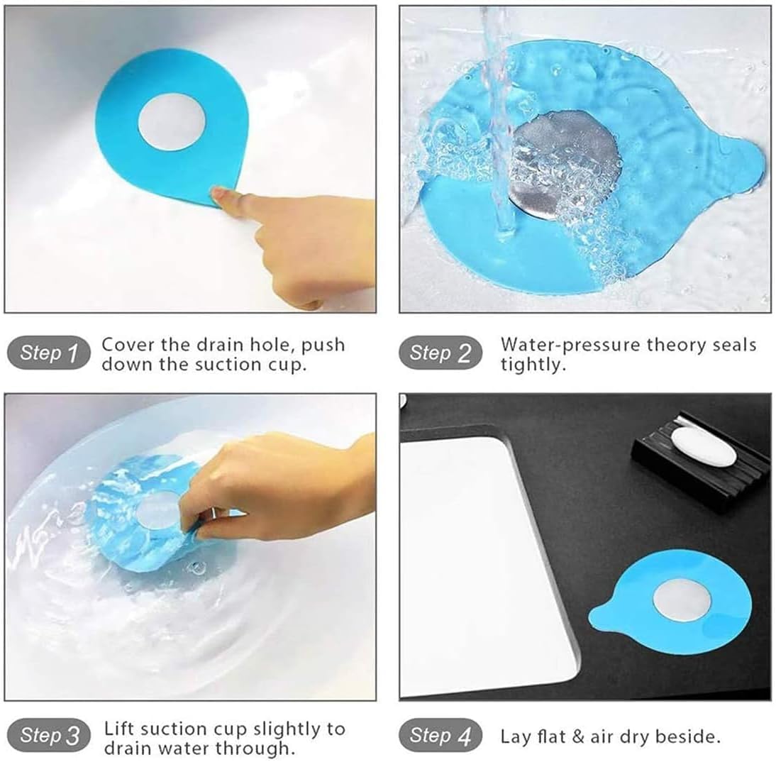 Xspring Lavabo Tıpası, Evrensel Silikon Banyo Gider Tıkacı, Lavabo ve Küvet Giderleri İçin Tıpa, Banyo ve Duş Gider Tıkacı, Zemin Giderleri ve Koku Önleyici Tıpa, Ev ve Otel Kullanımı İçin