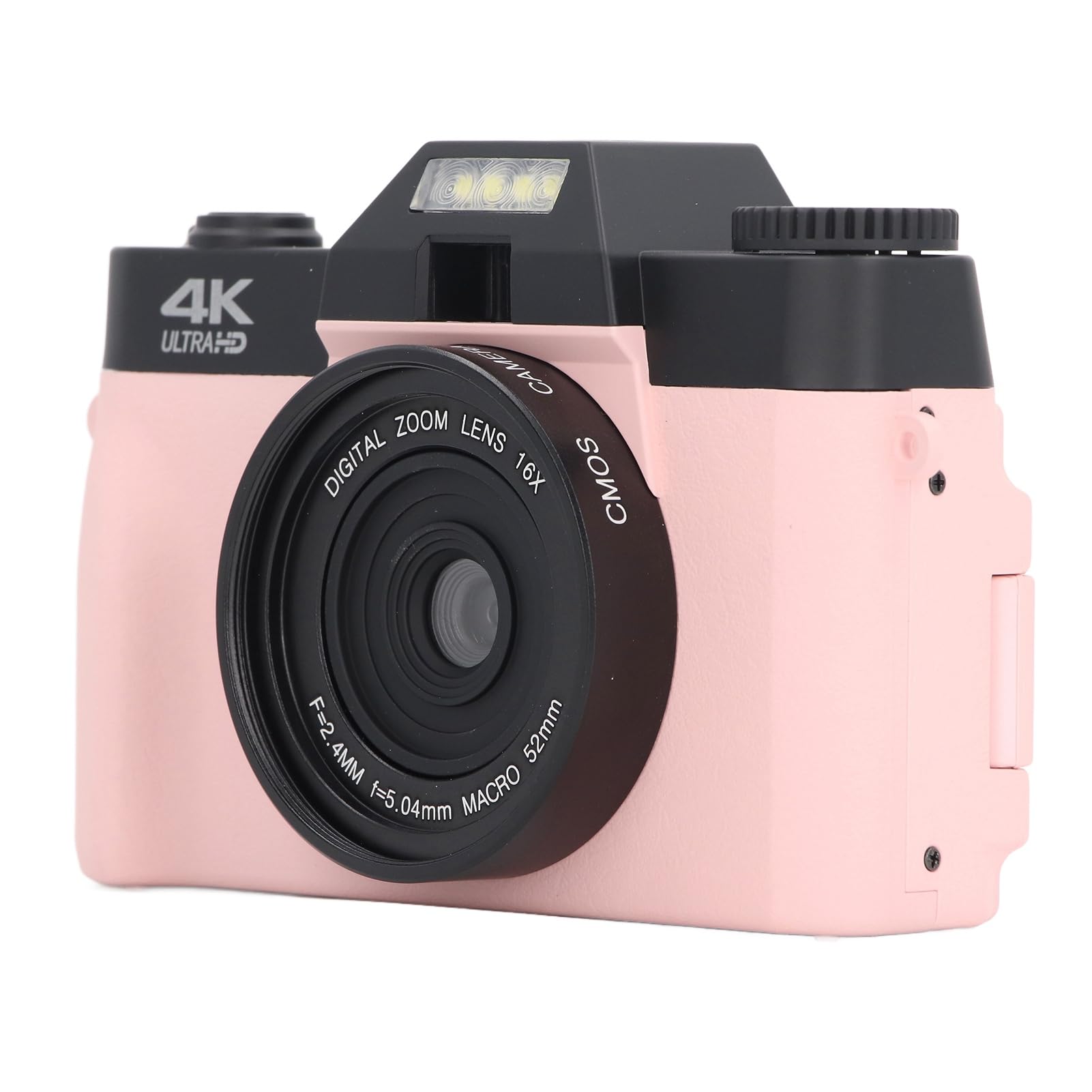 SIXRUN Fotocamera Digitale 4K Messa a Fuoco Automatica Fotocamera da 48 MP Zoom 16X WiFi Fotocamera da Viaggio con Schermo Ribaltabile da 180 Gradi ()