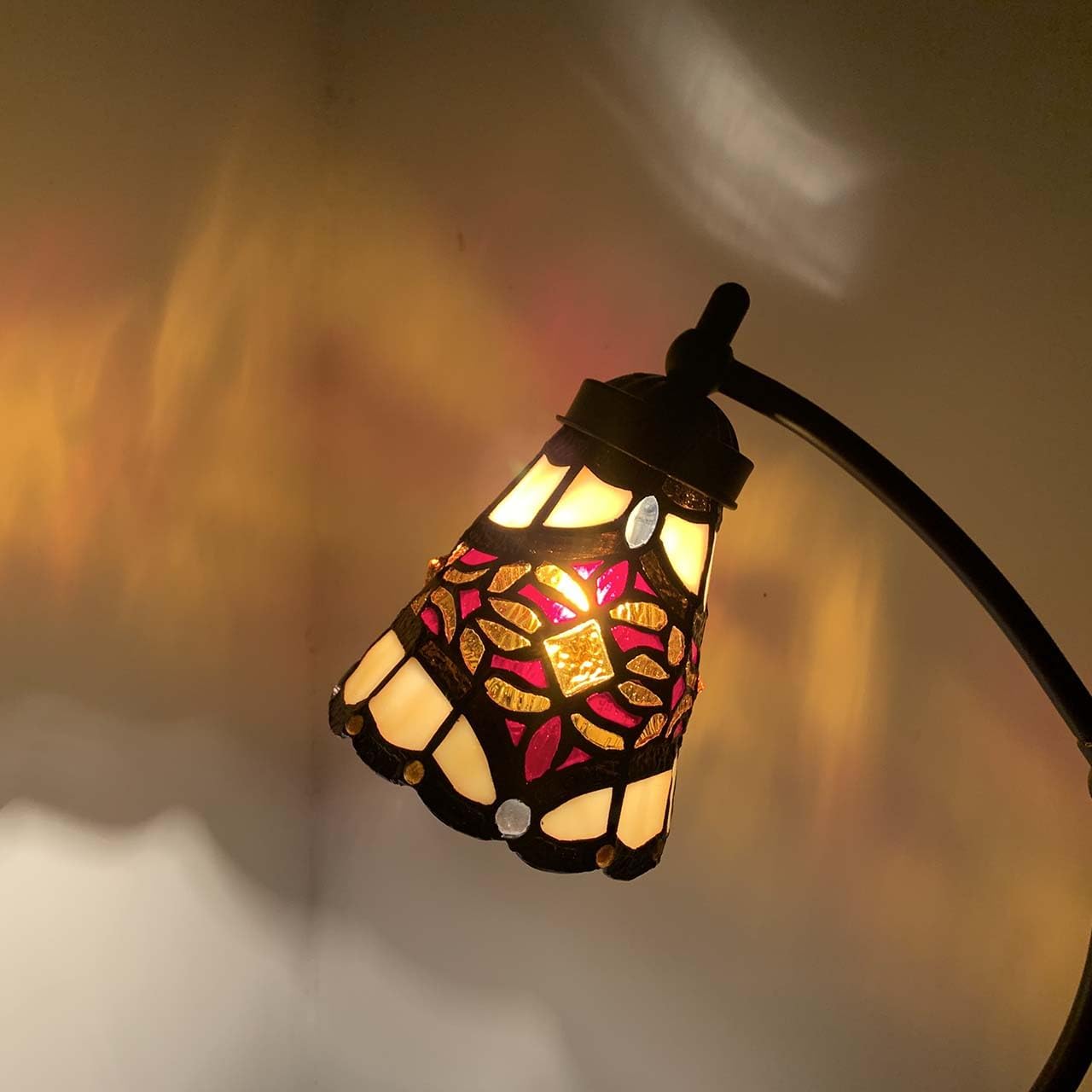 Bieye L30870 Lampe de Table en Vitrail Style Tiffany
