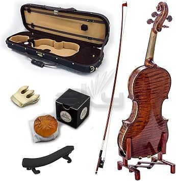Professional Hand Made Violins 4/4 Full Size Beautiful Flamed Back FL001-HP-E621