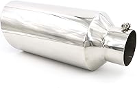 Vista 9 de RP Remarkable Power, punta de escape de 3.5" de entrada - 5" de salida, 12" de largo, de acero inoxidable con borde laminado EXT21