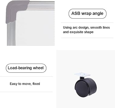 Mobile whiteboard Double Sided Mobile Music Staff Creation Teaching Dry Erase Board Angle Height Adjustable For Home School(Size:90X120CM)